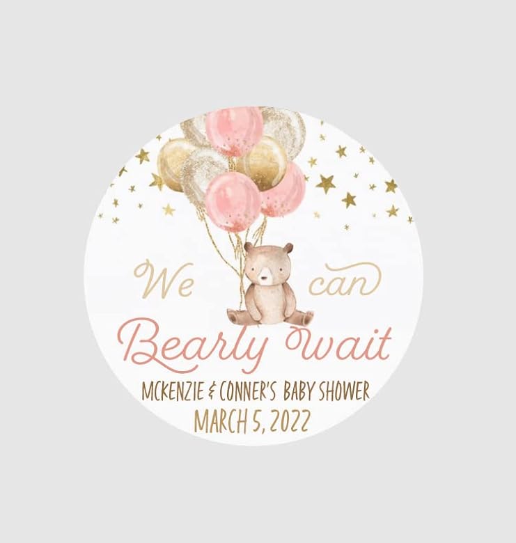 40 Teddy Bear Baby Shower Stickers, baby shower favors, Thank you stickers, LABELS ONLY circle stickers round labels - circle stickers - teddy bear ...