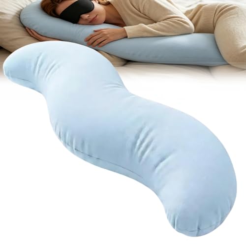 Genérico Pea Pod Body Pillow for Side Sleeper, Pea Pod Body Pillow for Adults, Double Wave Curve Side Sleeper Pillow, Soft and Skin-Friendly, for Sleeping & Lumbar Support (#3)
