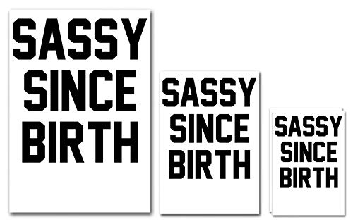 UDNAG Untearable Waterproof Stickers 155GSM 'Sassy | Sassy Since' A4 x 1pc, A5 x 1pc & A6 x 2pc