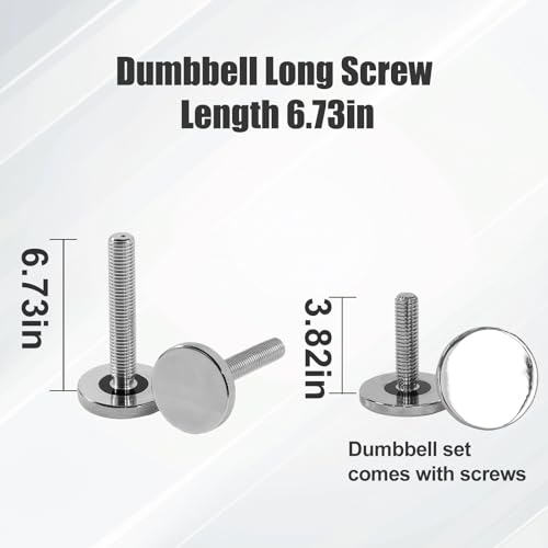 Image of Compatible Weight Adjustment Longer Screws 2 Pieces Fit Square /Octagonal Adjustable Dumbbells, Kettlebell Handles Single Dumbbell up to160LBS