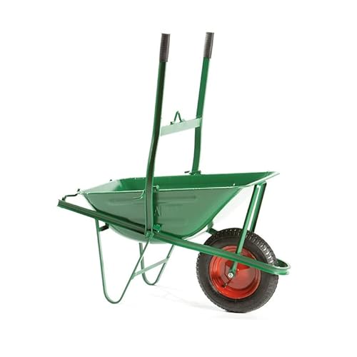 Mondo Viro Carriola da cantiere ribaltabile in metallo verde da 75 Lt