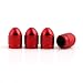 GODESON Red Car Tire Valve Stems Cap Bullet Style Tire Valve Cap from, 4 Pcs/Set, Aluminum Tire Wheel Stem Air Valve Caps for 8V1 US Schrader Valve, Dustproof Caps