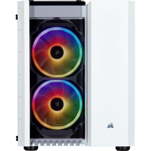 Corsair Crystal 280X Boîtier PC Micro ATX avec verre trempé LED RVB Blanc