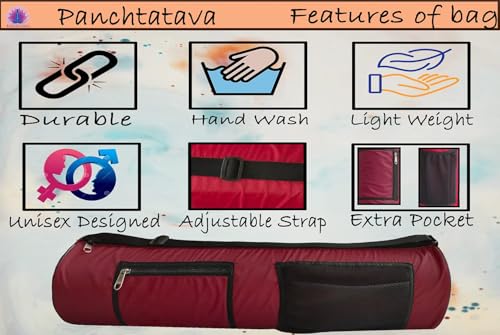 Premium Waterproof Yoga Mat Gym Bag with Zipper, Pockets and Adjustable Strap - Image 4