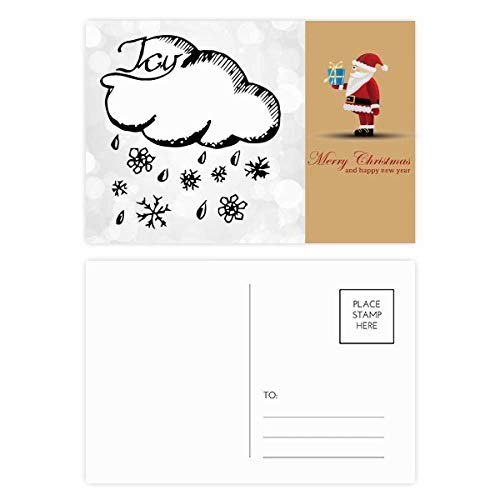 Cartes postales flocon de neige peintes main lot 20 correspondance Noël
