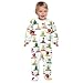 Emelivor Yoga Fruits Vegetables White Baby One-Piece Newborn Pajamas Cotton Infant Footed Pjs for Boy Girls Kids