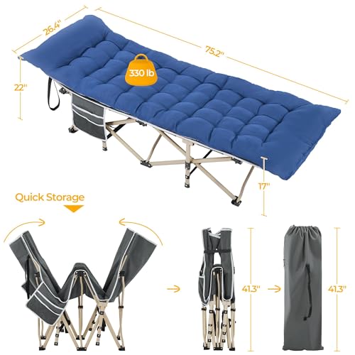 Yaheetech-Folding-Camping-Cot-Portable-Outdoor-Bed-for-Adults-wMat-Storage-Bag-Carry-Bag-Heavy-Duty-Cots-for-Outdoor-Travel-OfficeHome-Nap