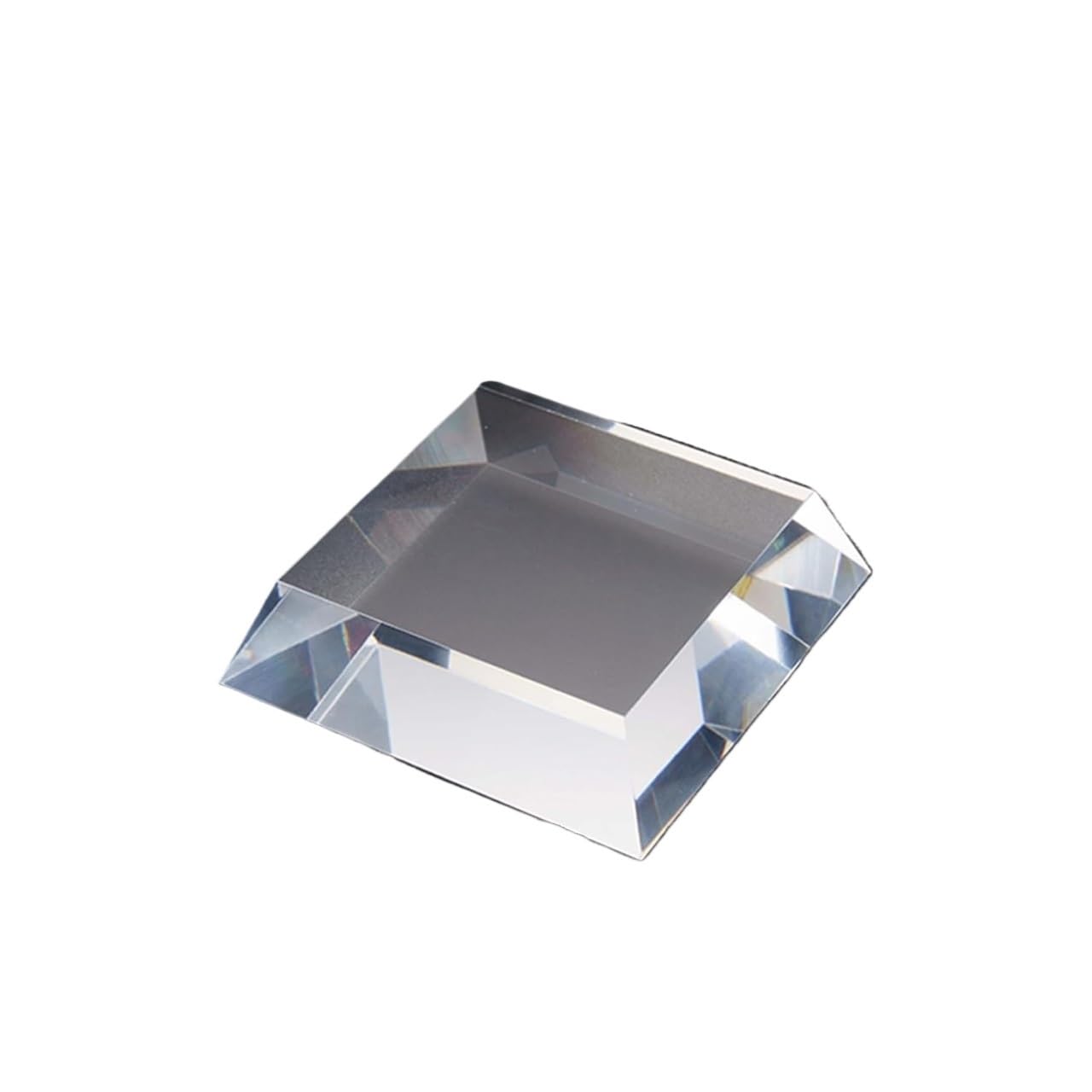 LQZAXSRDR Clear Acrylic Display Block, Clear Solid Polished Acrylic Display Block Stand Beveled Trapezoidal Multiple Sizes(15x15)
