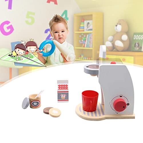 YUNYI Kaffeemaschine Spielzeug aus Holz mit Tasse und Milch I Zubehör Spiel-Küchen - Kinderküche Set - ermutigen Sie… – Bild 8