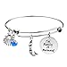 MJartoria I'm really a mermaid Engraved Expandable Wire Charm Bangle Bracelet for Women Girls Best Friend Valentine's day Birthday Gifts (A-Mermaid Bangle-silver)