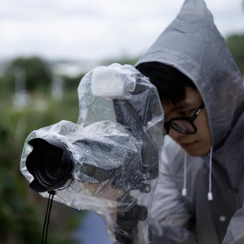 Image of 4PCS Clear Camera Rain Cover w Flash for Camera + Lens up to 6.3 inchx9.8 inch(DXL)