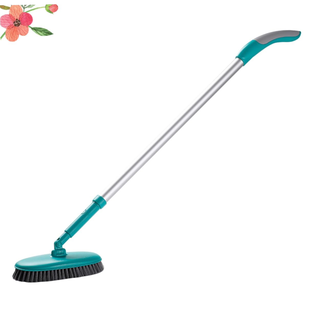Anneome Cepillo de Limpieza de de Mango y Flexible para Azulejos Herramienta de Limpieza para Pisos Verde