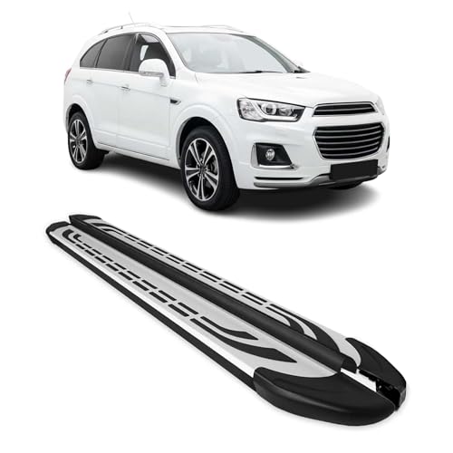 Marche-pied OMAC 1622937GB noir argent avec kit de montage pour SUV et auto