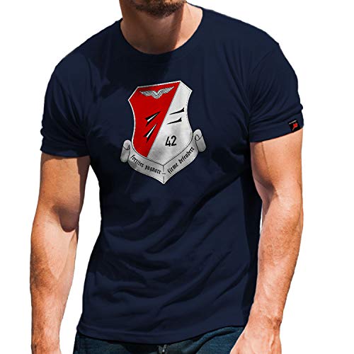 T-shirt Bundeswehr FlaRakGrp 31578 bleu XX-Large aux finitions héraldiques soignées