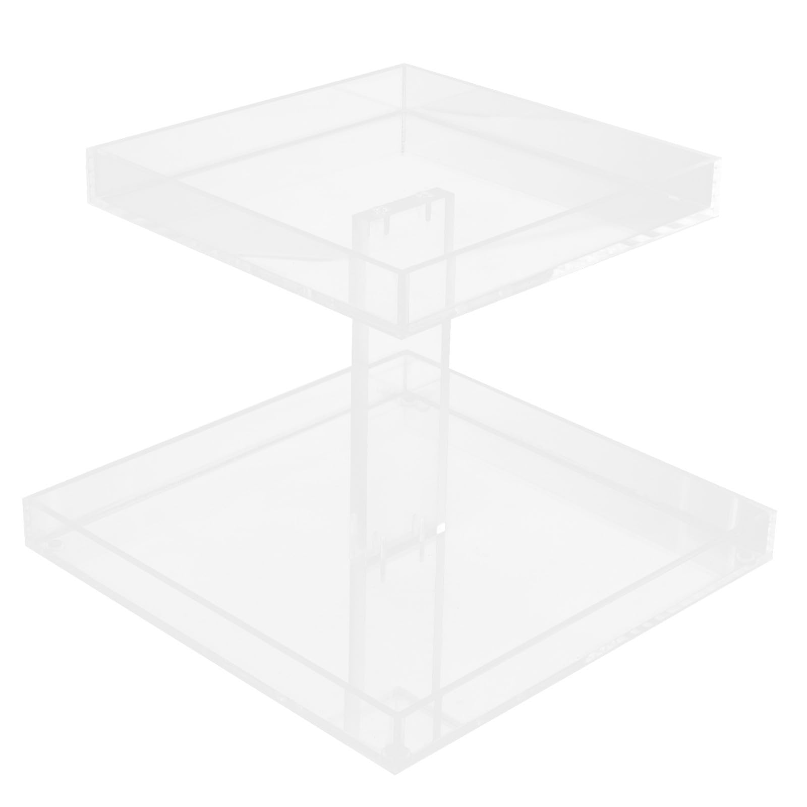 Levemolo Organizador de Perfumes Acrílico de 2 Niveles Estructura Desmontable y Fácil de Limpiar, Bandeja Transparente Adecuado para Baño Ordenado y Tocador Elegante
