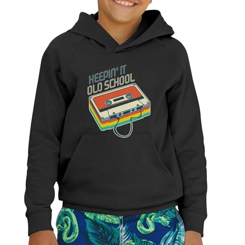 Sweat à capuche enfant Keepin It Old School pull chaud et résistant pour l'école
