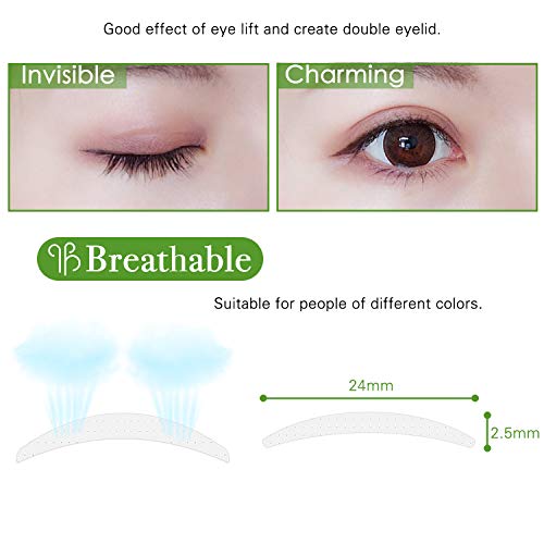 600pcs/300 Pairs Invisible Slim Single-Sided Eyelid Tapes Stickers, Medical-use Fiber Eyelid Strips, Instant Lift Eye Lid Without Surgery, Perfect for Hooded, Droopy, Uneven, Mono-eyelids