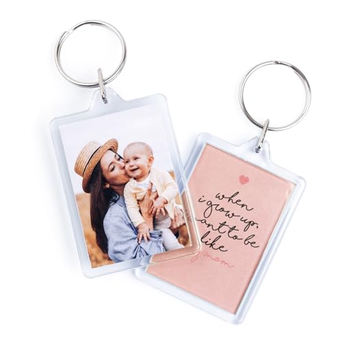 Wanapix | Llavero Rectangular Personalizado con Fotos | Llaveros de Metacrilato Personalizados por las 2 Caras | Llaveros Baratos para Regalar y para Publicidad