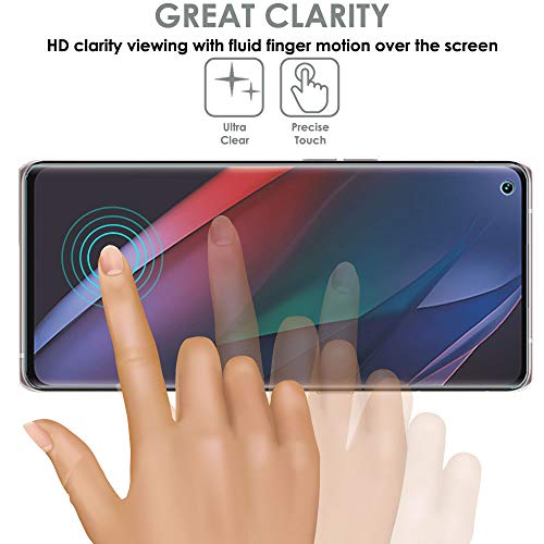 TECHGEAR [3 Pack Screen Protector fits Oppo Find X3 Pro 5G [Screen Angel Edition] [Case Friendly] [Bubble Free] [FULL Screen Coverage] HD Clear Flexible TPU Film