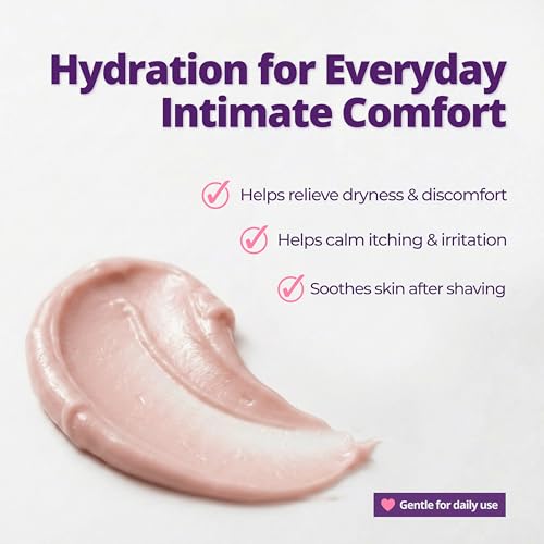 Image of Vulva Balm for Vaginal Dryness, Itching & Irritation - Organic Vaginal Moisturizer with Rose & 11 Botanicals (Cooling Menthol, 2oz) - Hormone-Free Menopause Care - Soothes Redness & Chafing