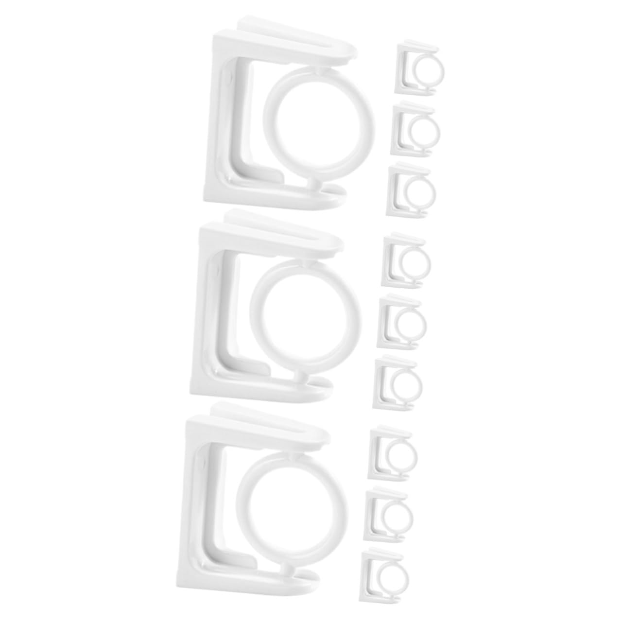 DECHOUS 3 Set di Ganci per Aste per Tende Facili da Installare Ganci per Aste per Tende Senza Chiodi per La Casa 4 Pezzi * 3