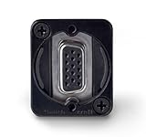 Switchcraft EHHD15FFB HD15 Female to Female Feedthru Panel Mount Jack, Black Finish
