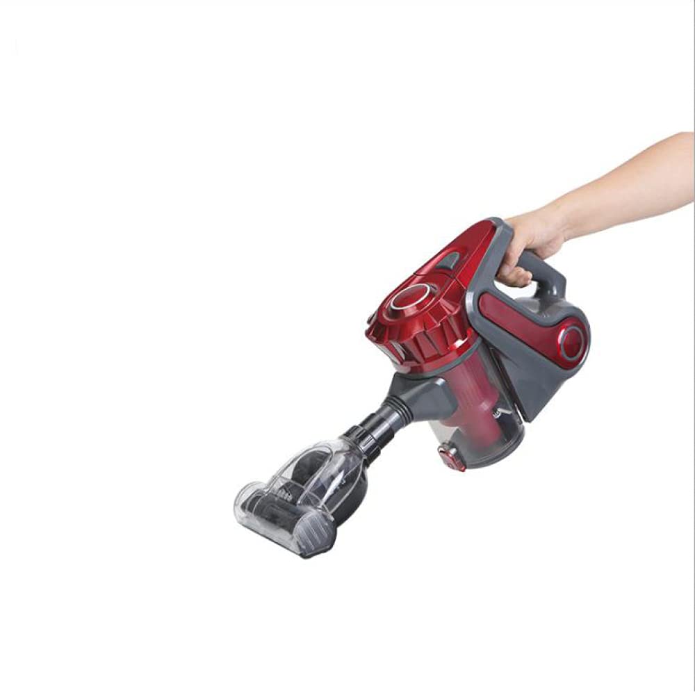 Aspirapolvere Per Casa Senza Sacco,con Vari Accessori, Tappeti E Divani, Telescopico/Silenzioso Per Pavimento/Tappeto/Tenda/Peli Animali/Lavapavimenti（Filtro HEPA, Tecnologia Ciclonica,Rosso）,Red