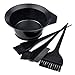 MOONMINI Hair Dye Color Brush and Bowl Set, Color Bowl Brushes Tool Mixing Bowl Kit Tint Comb for Hair Tint Dying Coloring Applicator (Black)