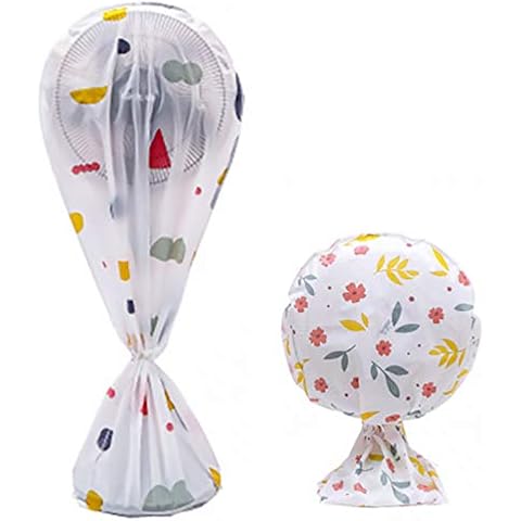BESPORTBLE Standventilator Abdeckung Runde Blume Geometrie Muster Staubschutz Abdeckung Schutzhülle Zuhause Kinder Baby Sicherheit Fingerschutz 2 Stück Cover