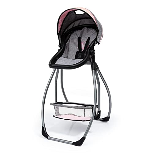 Bayer Design 63533AA Chaise Haute de poupée Trio, Siège et Balançoire pour Poupon, Jouet d'Imitation, Accessoire Poupées, Moderne