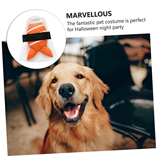 Disfraz para perros Halloween Sushi naranja Talla L miniatura 4