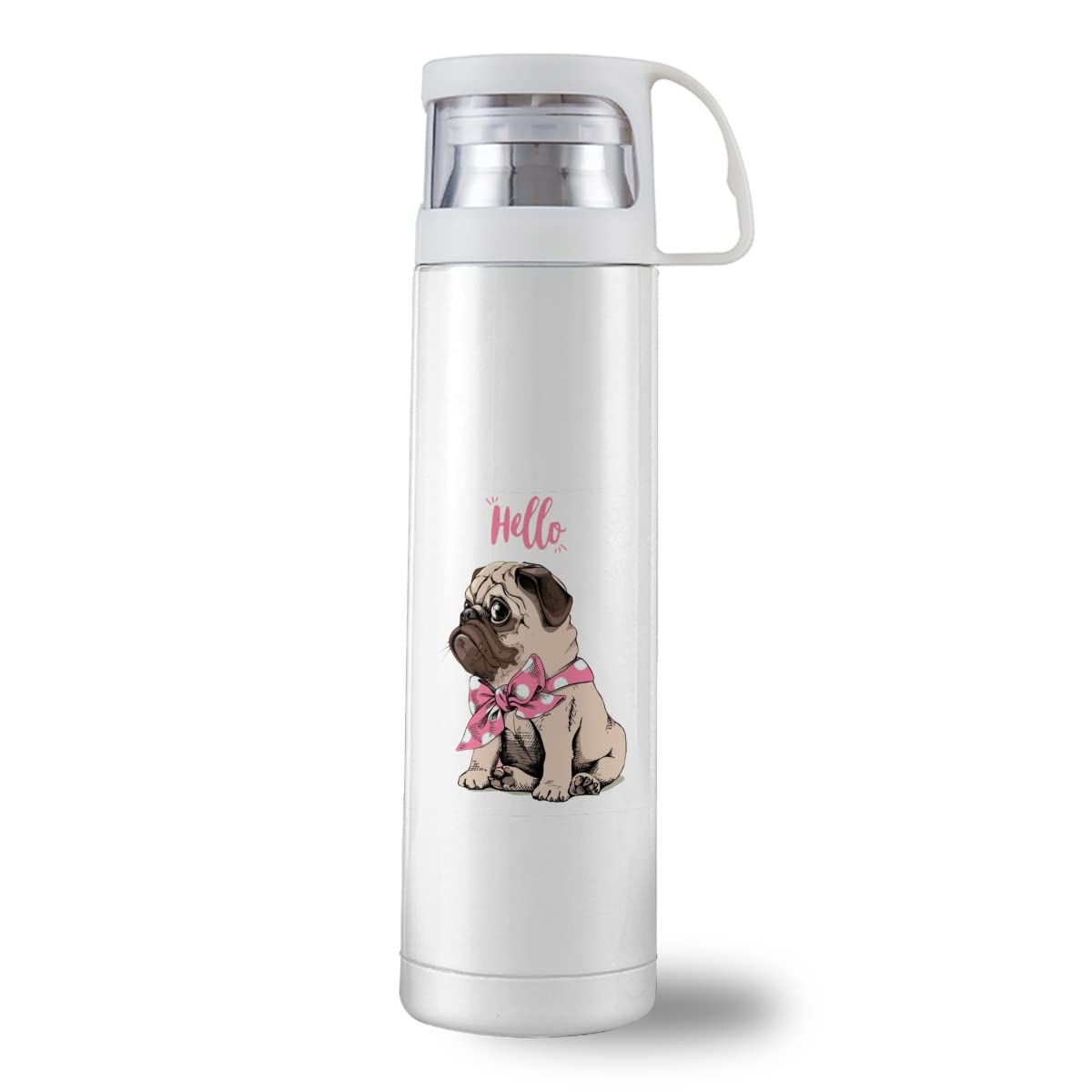 Amazon 水筒 ステンレスボトル 蝶 かわいい パグ 犬 魔法瓶 500ml 真空断熱 漏れ防止 保冷保温 大容量 軽量 おしゃれ キャラクター 人気 グッズ マグボトル 男女兼用 大人 子供用 携帯便利 プレゼント 贈り物 コーヒーカップ 水筒 マグボトル オンライン通販