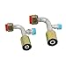 Wisepick Air Conditioning AC Fitting Set #8 and #10 Female Oring Beadlock 90 Degree with R134a Pressure Valve
