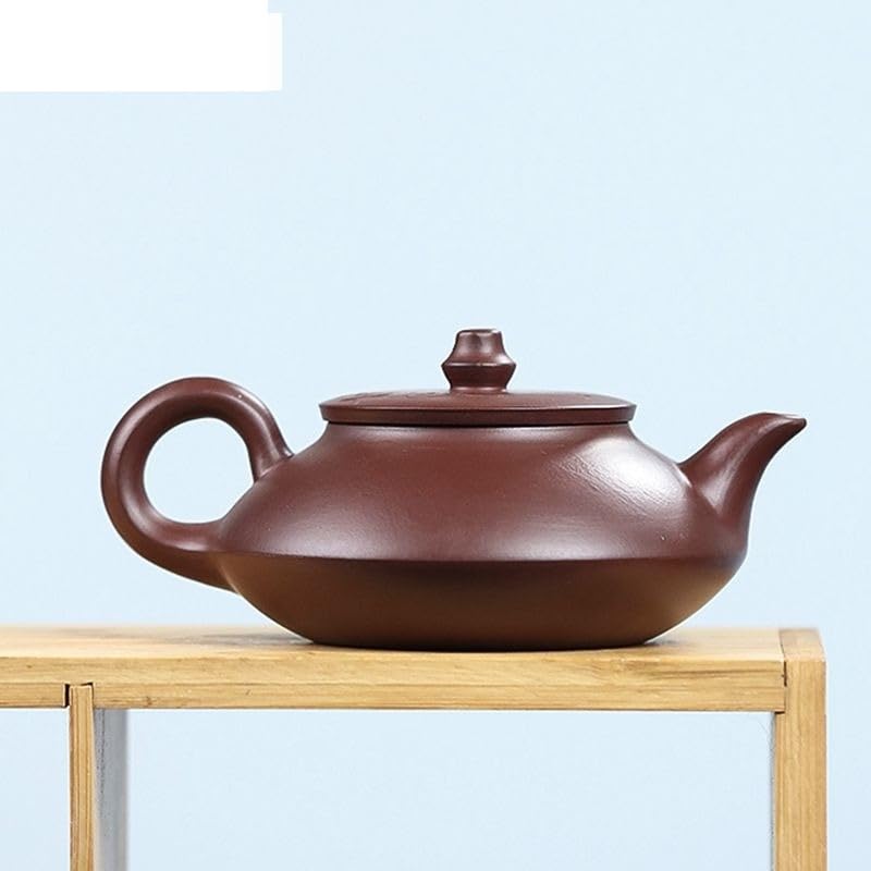 Czajnik do herbaty 210 ml Fioletowy gliniany czajnik, ręcznie robiony czajnik, surowa ruda, fioletowy gliniany czajnik do zaparzania herbaty, chiński zestaw do herbaty Zisha, naczynia do picia, sypk