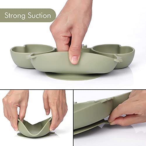 Piatti per bambini con ventosa divisa, set