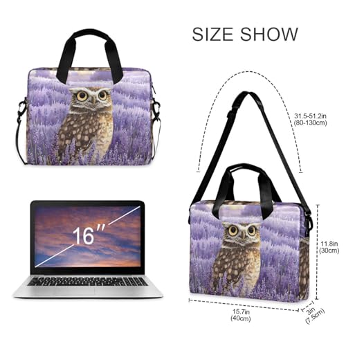 Maletín para portátil ALZA Owl Lavanda 13-15.6 pulg miniatura 5