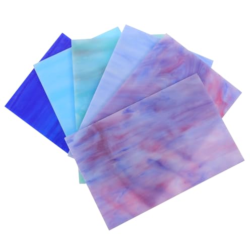 Vidrio de catedral de mica para decoración de iglesias y adornos recortables, pack de 6 2
