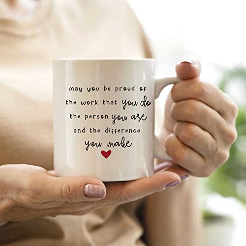 Taza de cerámica con frase inspiradora y asa en C 11 onzas miniatura 3