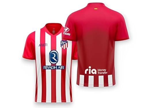 ATM Official Home Jersey 23 24 Junior (FR/ES, Edad, Talla única, 6 años, Regular, Niños pequeños, Rojo)