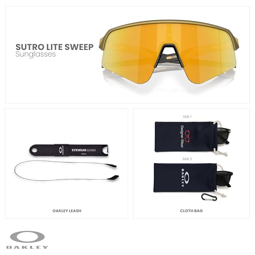 Oakley OO9465 Sutro Lite Sweep Shield Sunglasses For Men+ Bundle Accessory Leash Kit, Microfiber Pouch2