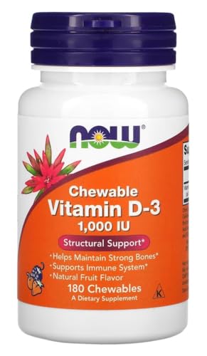 Now Foods - VITAMIN D-3 1000 IU | Vitamina D-3 (Colecalciferol) | Apoya la salud ósea y el sistema...