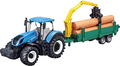 Tracteur New Holland T7.315 Bburago jouet enfant véhicule miniature bleu