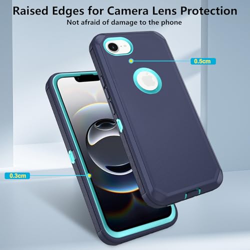 Coque iPhone 16e antichoc Asuwish avec protection écran bleu - 3