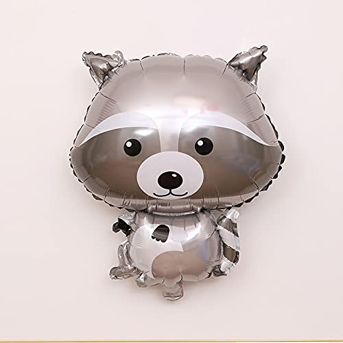 Horuius Raccoon Balloons Raccoon Shaped Foil Mylar Balloons For Baby Shower Kids' Boys Woodland Animals Theme Birthday Party Supplies Decorations 5Pcs #TOP5