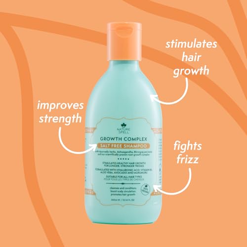 Nature Spell Growth Complex Shampoo and Conditioner, Hair Growth Oil and Hair Mask Set – Pack Of 4 Haircare Set– Salt & Sulphate Free Hair Shampoo and Conditioner– 300ml x2 400ml x1 100ml x1 - Image 3