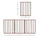 Pet Gate - 3-Panel Indoor Foldable Dog Fence for Stairs or Doorways - 54x24-Inch Retractable Wood Freestanding Dog Gates by PETMAKER (Mahogany)