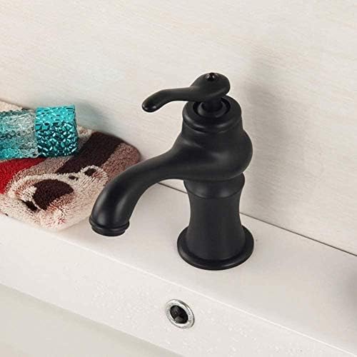 Classic Style Antique Black Sink Mixer Tap Deck Mounted Ball Cold Hot Water Basin Taps