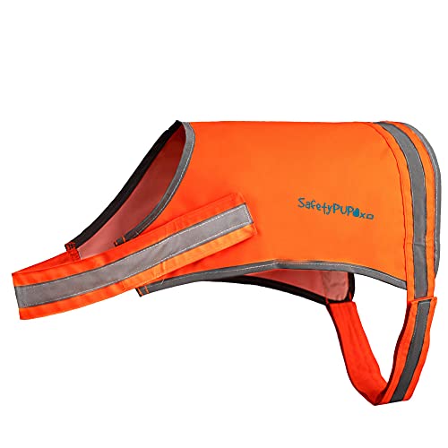 SafetyPUP XD Lite Dog Vest. Coverage to Mid Back. Reflective Hi Visibility Blaze Orange Fluorescent Fabric Helps to Keep… - Image 6