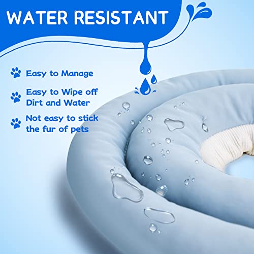 Gogopaw Soft Dog Cones For Small Medium Dogs And Cats，Adjustable Dog Donut Collar Water Proof Dog Cone Alternative After Surgery，Pet Recovery Collar For Large Dogs To Stop Licking(Blue,S-5) #TOP3