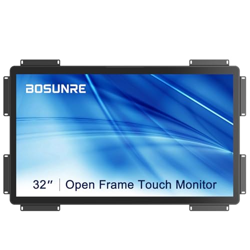 Image of FHD Industrial Touch Display, 32 Inch Open Frame Capacitive Touch Monitor, Commercial Touch Screen Display with HD-MI VGA Ports, Large Open Frame Design Touch Screen